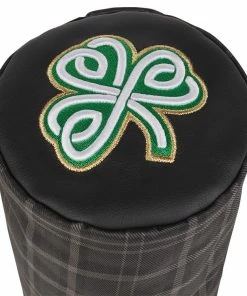 Titleist Barrel Leather Shamrock Driver Headcover 7 Titleist Barrel Leather Shamrock Driver Headcover -Left Handed Golf Sales Shop Titleist Barrel Leather Performance Driver Cover Black Green 3