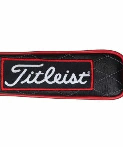 Titleist Jet Black Leather Alignment Stick Headcover 5 Titleist Jet Black Leather Alignment Stick Headcover -Left Handed Golf Sales Shop jetblackleatheralignmentstickcoverblackred3